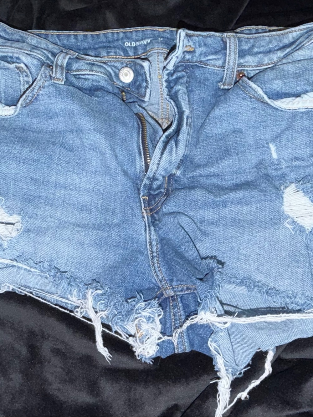 Old Navy Light Blue Distressed Denim Cutoff Shorts